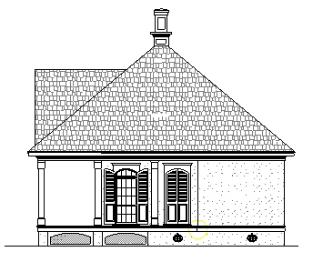 Right Side Elevation image of Richton-802 House Plan